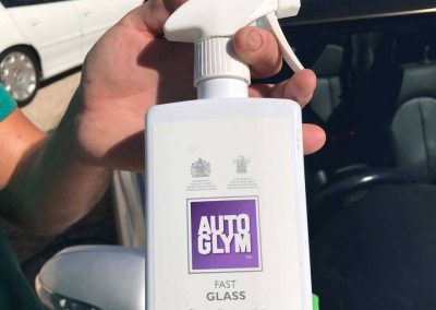 All Detailing Adelaide staff use a special window cleaning spray-on cleaner