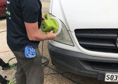 Initial Cleaning of headlight