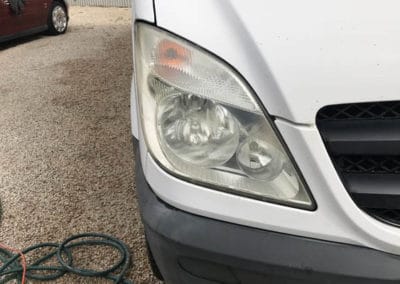 Driver side headlight after restoration
