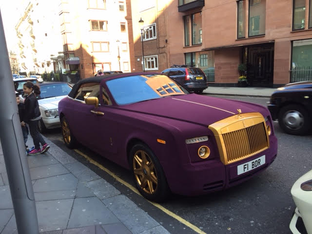 We spotted this car while we were in London it would be tricky one to detail because the duco is actually purple verlour